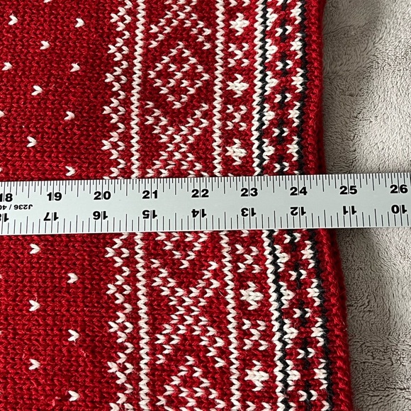 L.L. Bean Vintage Fair Isle Snowflake Nordic 100% Cotton Pullover Sweater Size L - Picture 13 of 13
